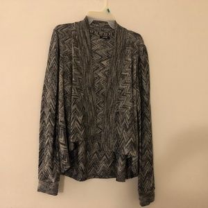 Black/Gray Flyaway Cardigan Sz 12 by Apt. 9